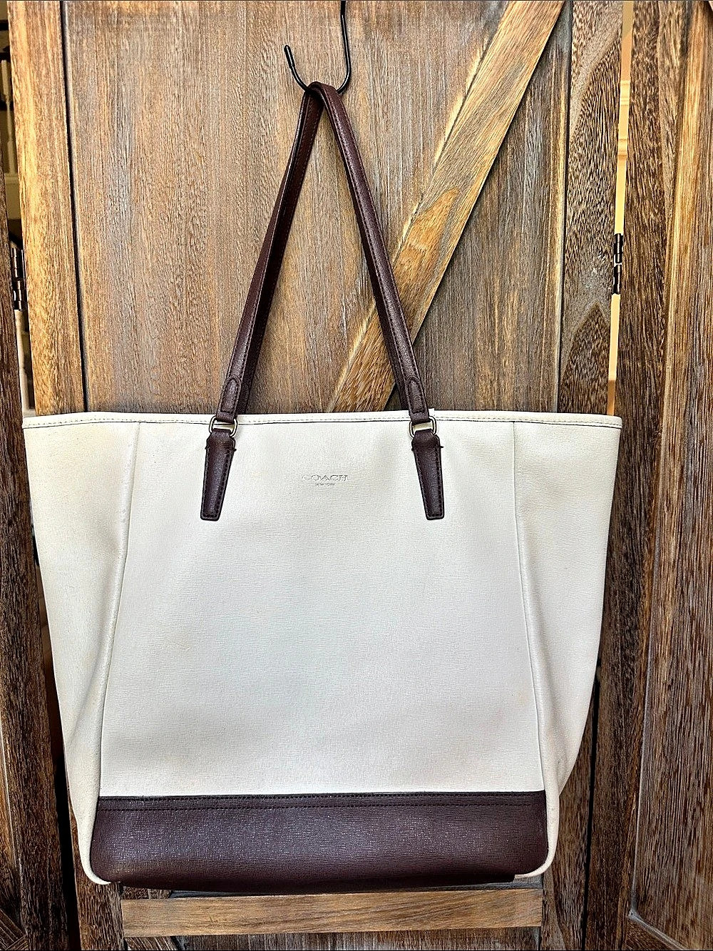 Coach Color-block Saffiano Leather City Tote L1220-23891 PROJECT BAG